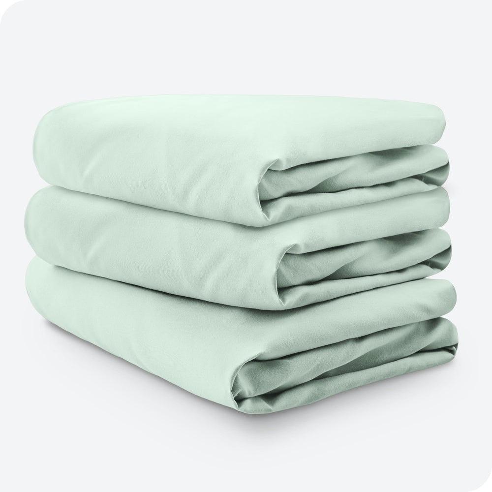 Bare Home Spring Mint nursery setup with soft focus showing calming color in a baby's room.