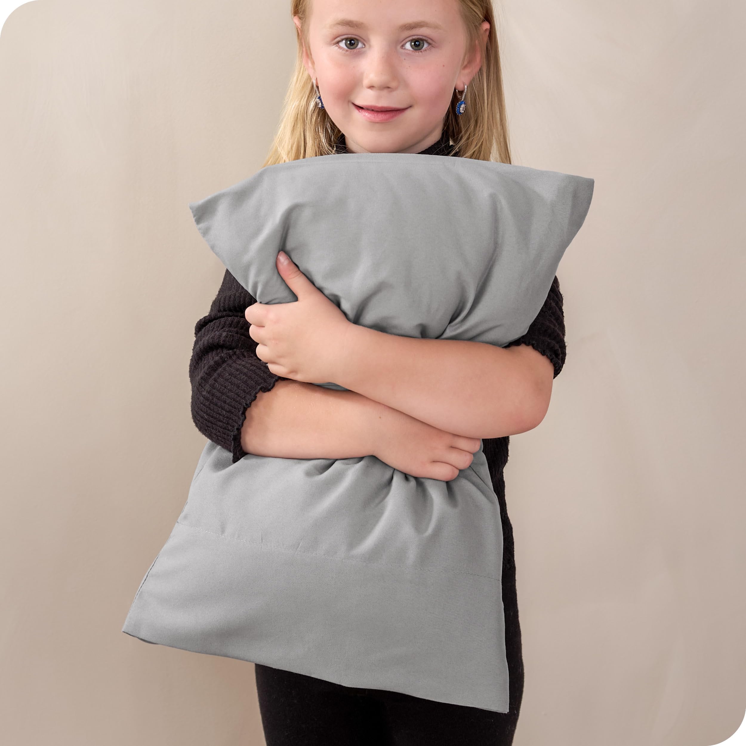 Bare Home toddler pillowcase 2-pack demonstrates easy care with machine wash and tumble dry