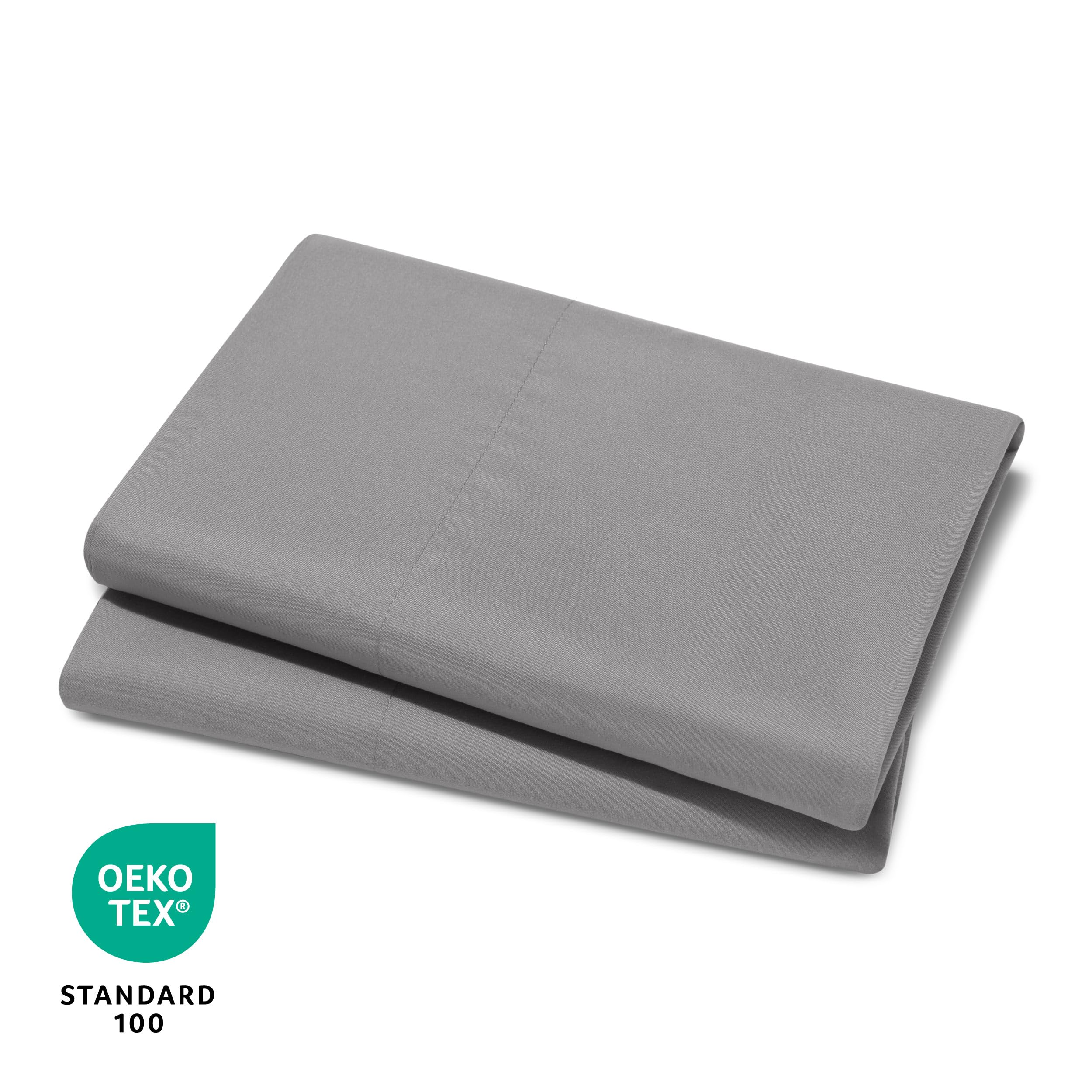Bare Home pillowcase 2-pack shows stain and fade resistance for tidy bedtime linens