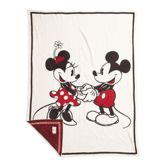 Barefoot Dreams CozyChic Disney blanket closeup reveals plush texture for soothing baby snuggles.