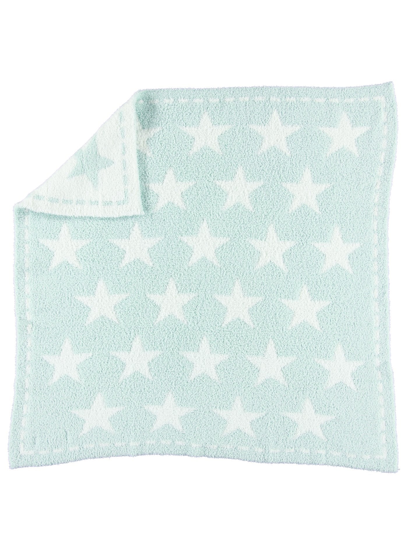 Barefoot Dreams Cozychic Dream Receiving Blanket aqua-stars promotes soothing baby sleep rituals