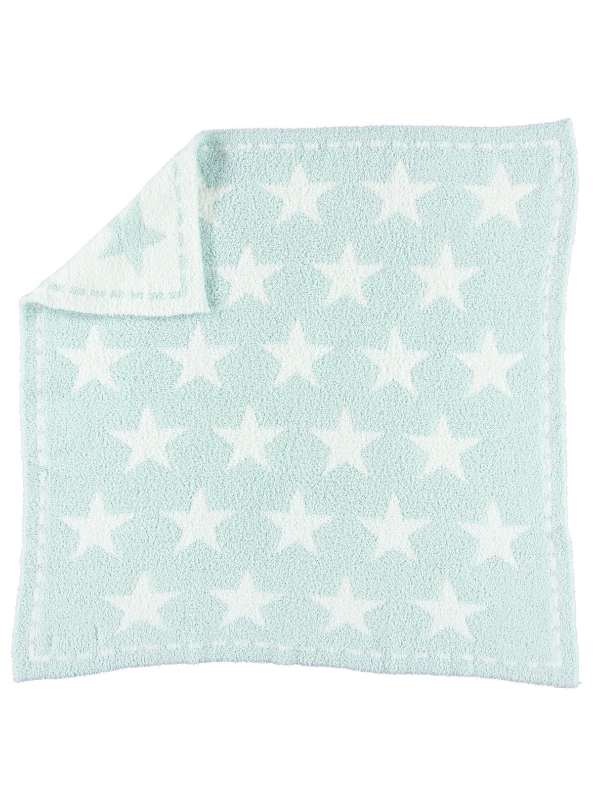 Barefoot Dreams Cozychic Dream Receiving Blanket aqua-stars promotes soothing baby sleep rituals