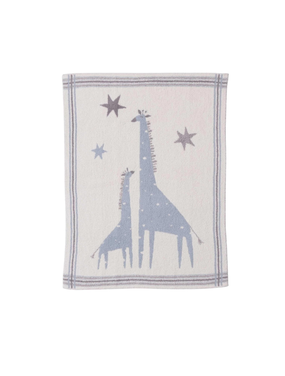 Barefoot Dreams CozyChic Giraffe Stroller Blanket Rain Drop Multi offers gentle warmth for on the go snuggles.