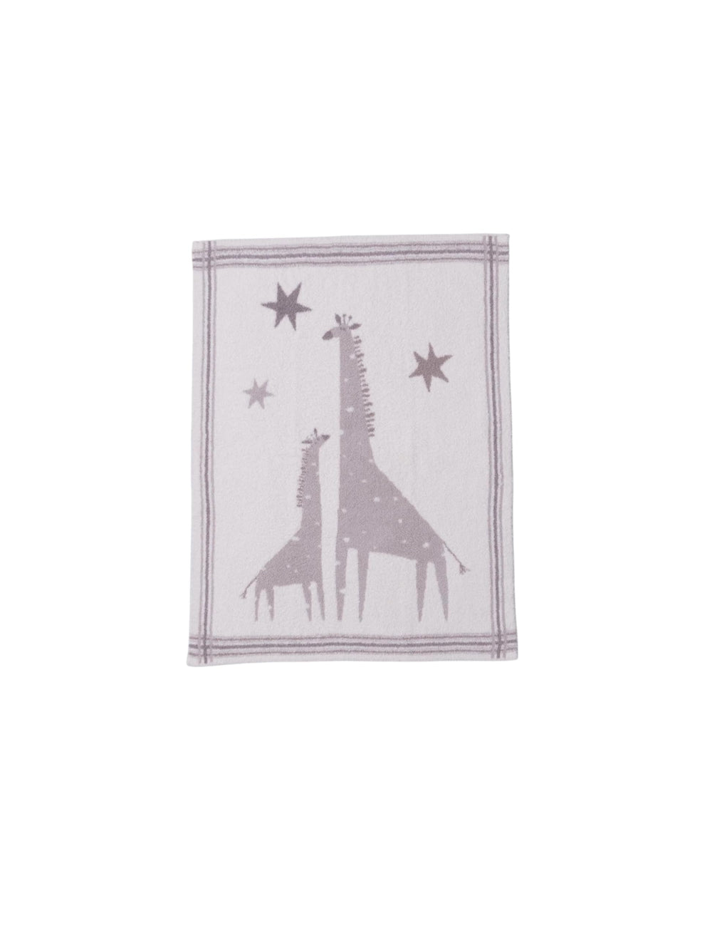 Barefoot Dreams CozyChic Giraffe Stroller Blanket in Sandstone Multi provides cozy warmth during outings.