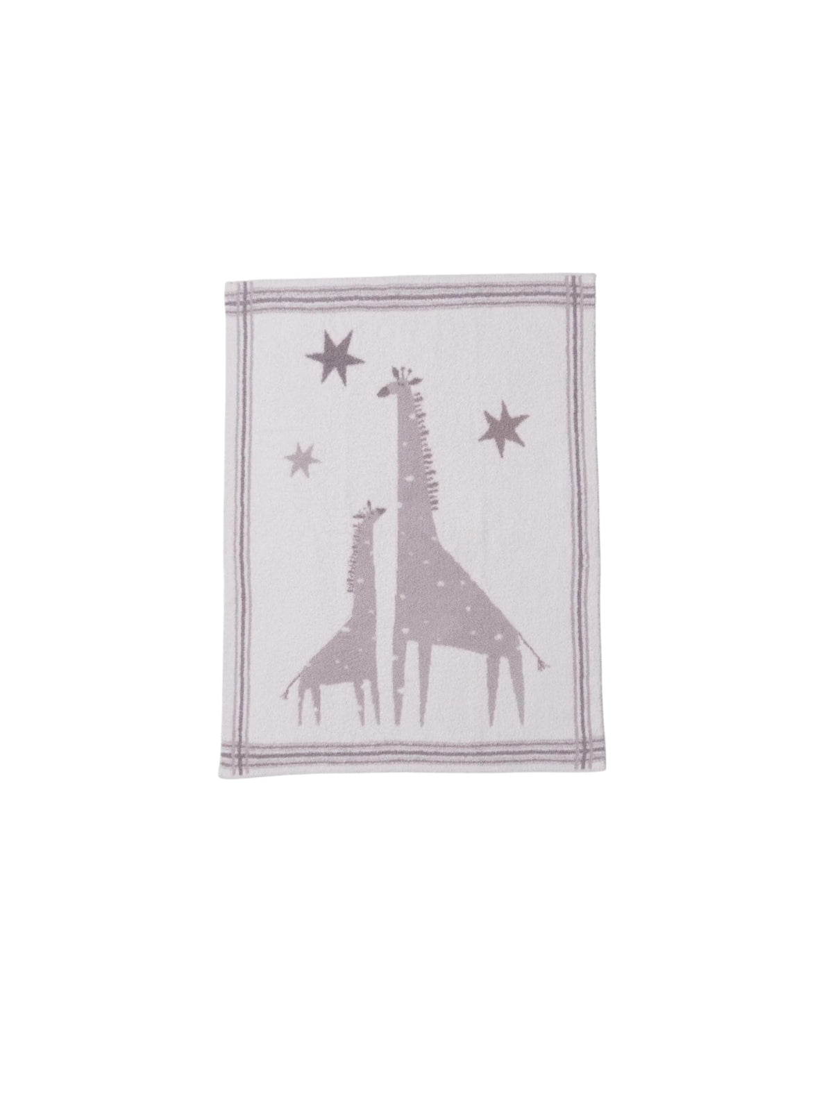Barefoot Dreams CozyChic Giraffe Stroller Blanket in Sandstone Multi provides cozy warmth during outings.