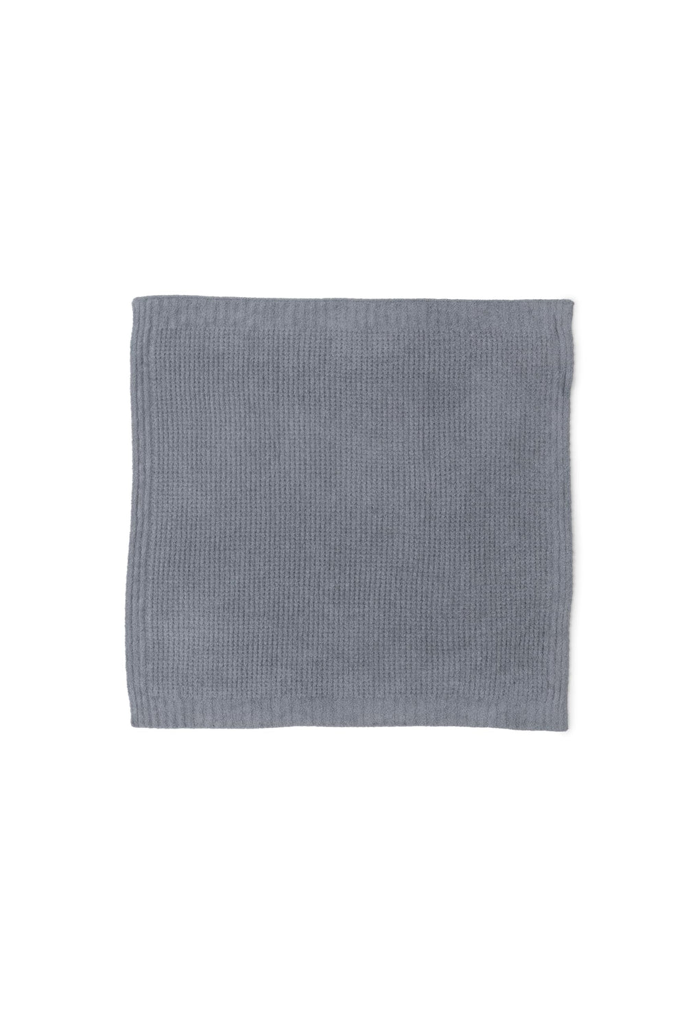 Barefoot Dreams CozyChic Lite Waffle Blanket Moonbean close-up showing plush waffle texture for gentle baby skin.