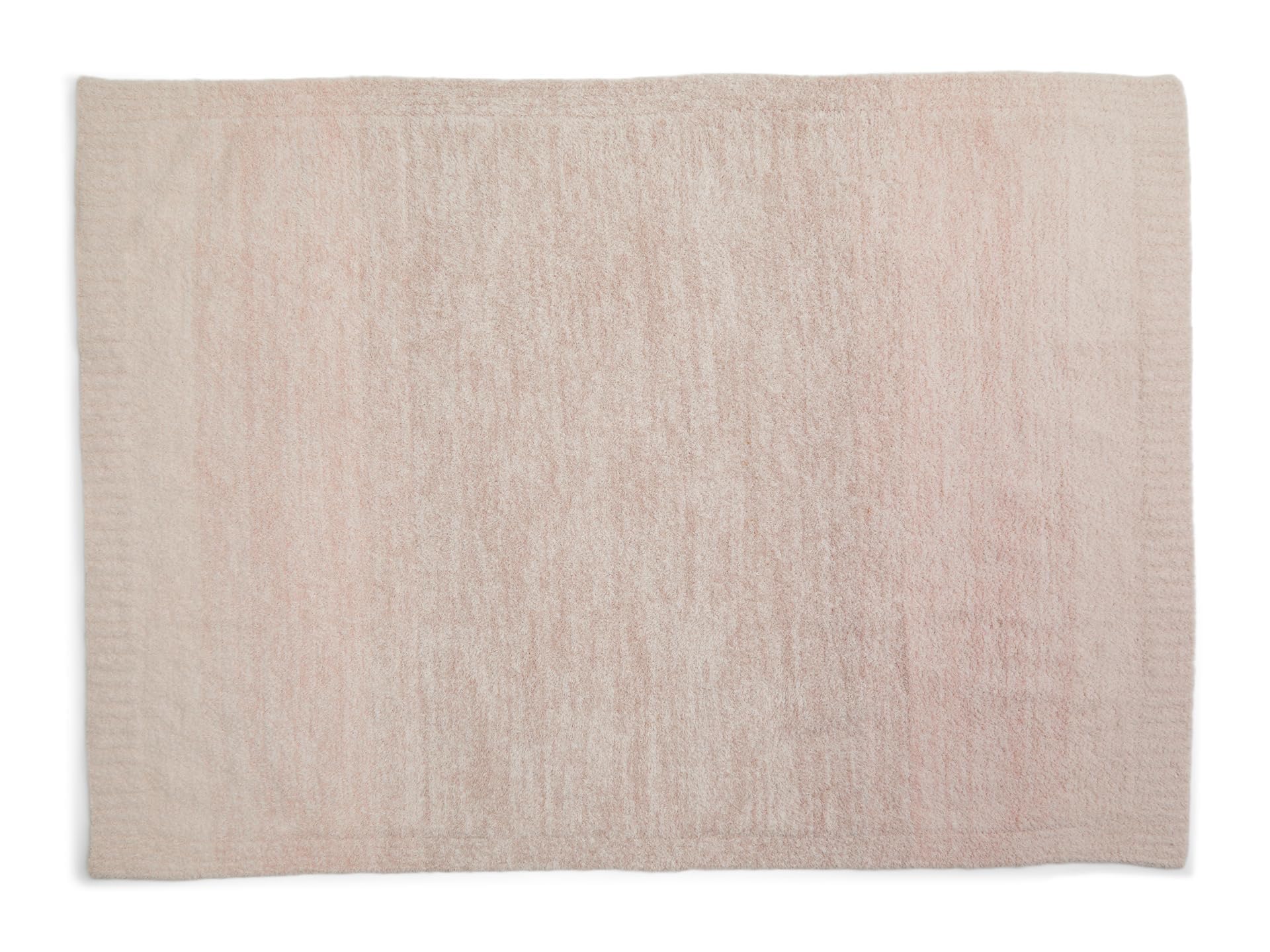 Barefoot Dreams CozyChic Ombre stroller blanket border detail emphasizes ribbed edge and durability