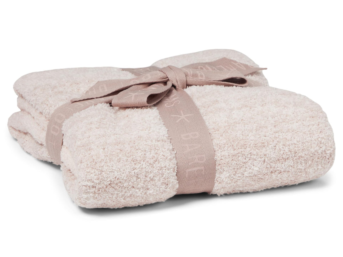 Barefoot Dreams CozyChic Ombre stroller blanket front view shows soft warmth for outings