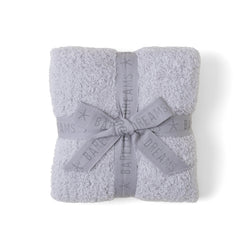 Barefoot Dreams CozyChic stroller blanket Oyster fold shows soft microfiber warmth for chilly strolls