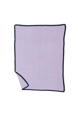 Barefoot Dreams CozyChic Ultra Lite Scallop Border Stroller Blanket shows contrasting border design for stylish coverage.