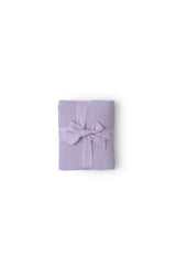 Barefoot Dreams CozyChic Ultra Lite Scallop Stroller Blanket close-up highlights soft fabric and decorative scallop border.