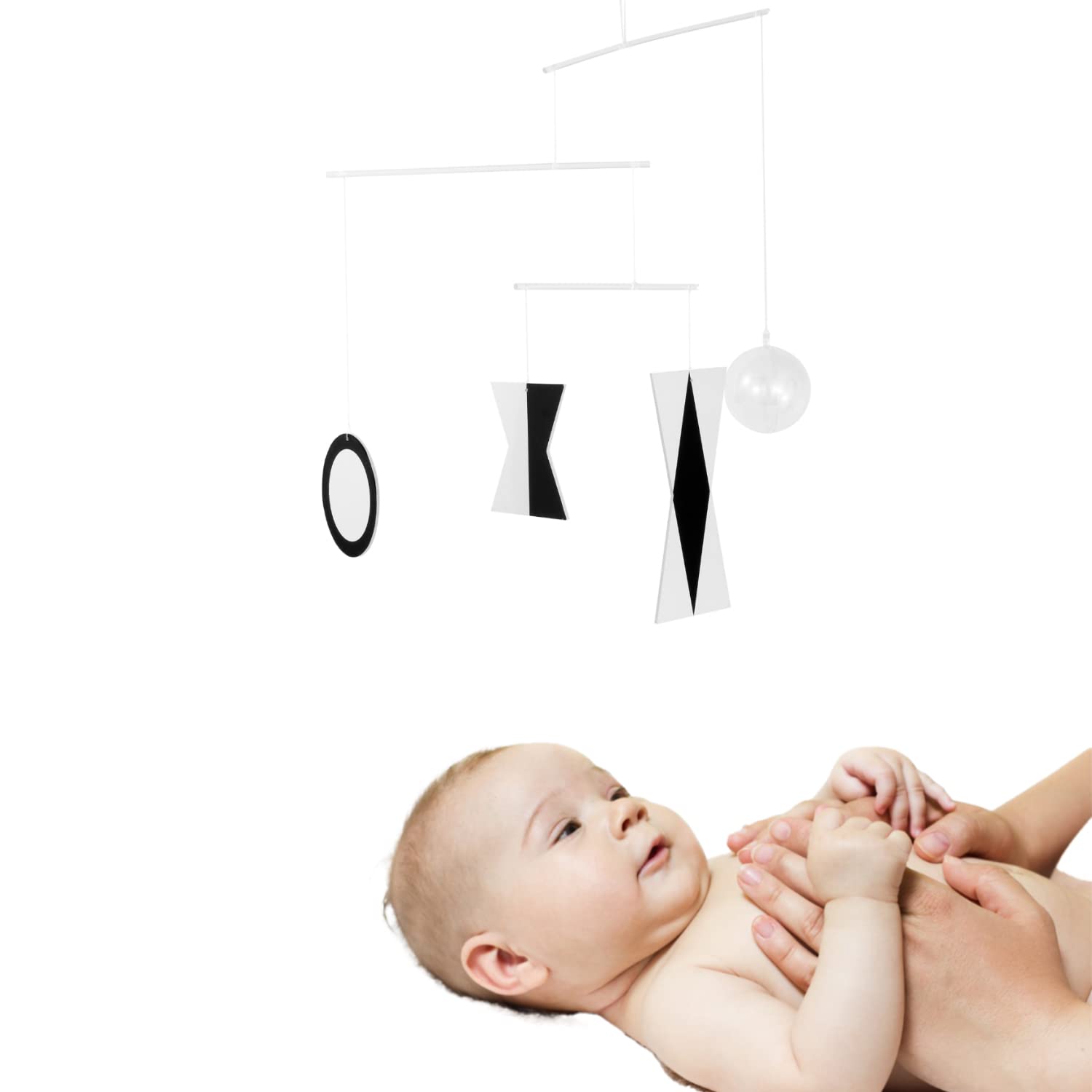 Barley Zone Dancer mobile; dancing figures with reflected light encourage movement awareness.