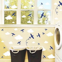 Barri Design Airplane Wall Stickers boys room accents for imaginative play