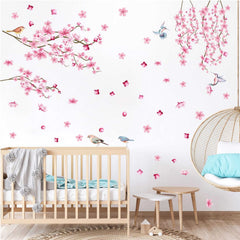 Barri Design bird and branch wall sticker provides playful focal point.