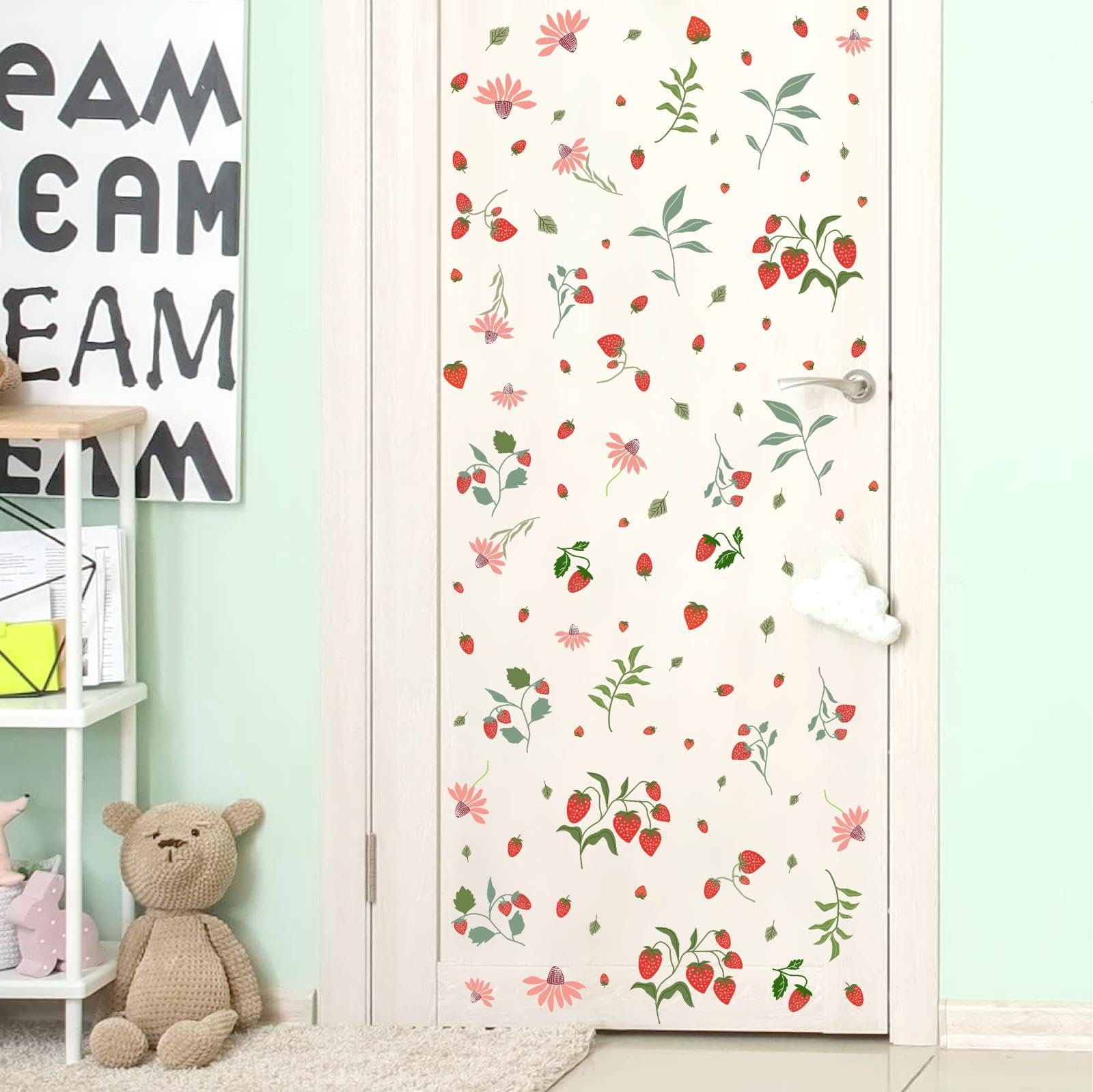 Barri Design Kids Playroom wall sticker set inspires bright, fruit-themed imagination.