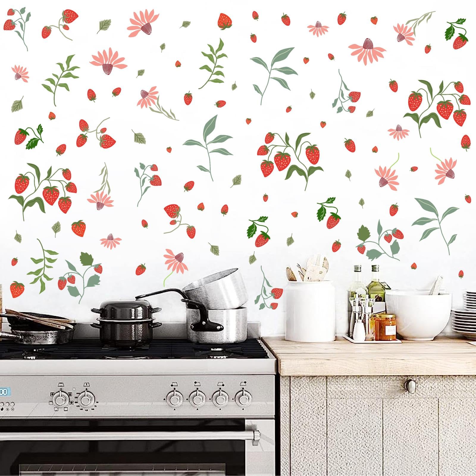Barri Design Nursery Girls Room strawberry stickers create cozy, friendly decor for kids.