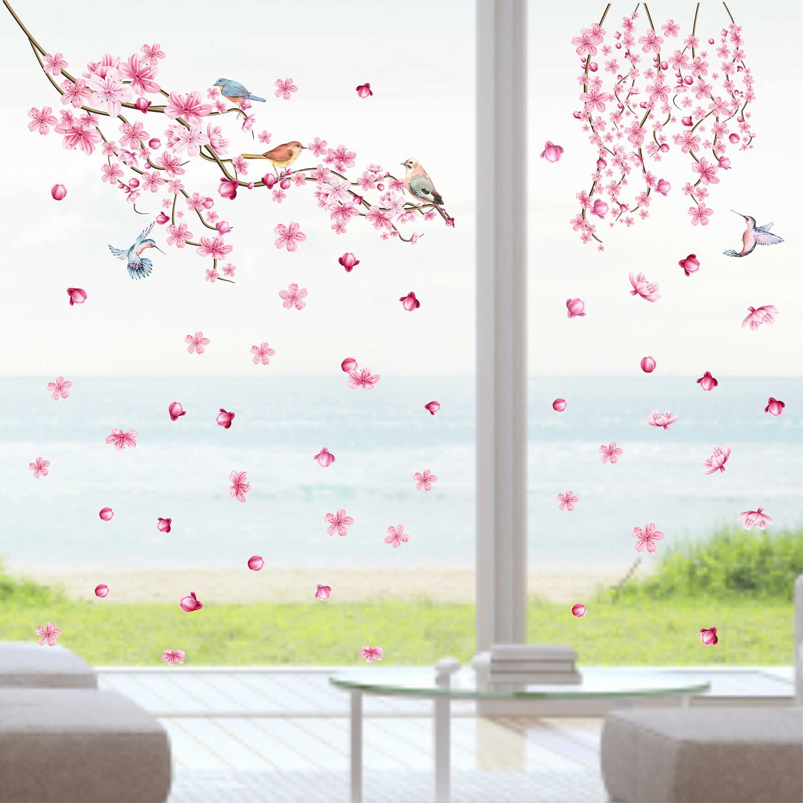 Barri Design removable cherry tree wall decal easy to reposition.