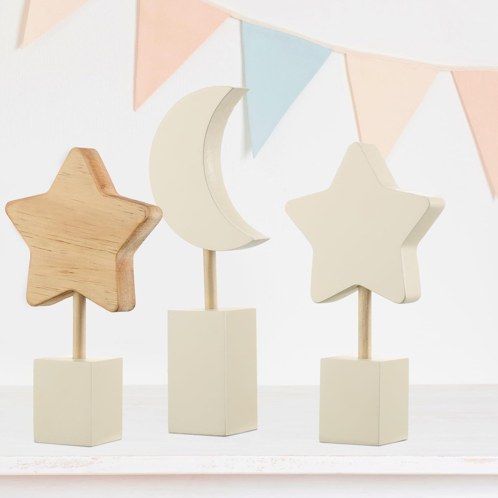 Barydat bedroom nursery display with moon and stars centerpiece