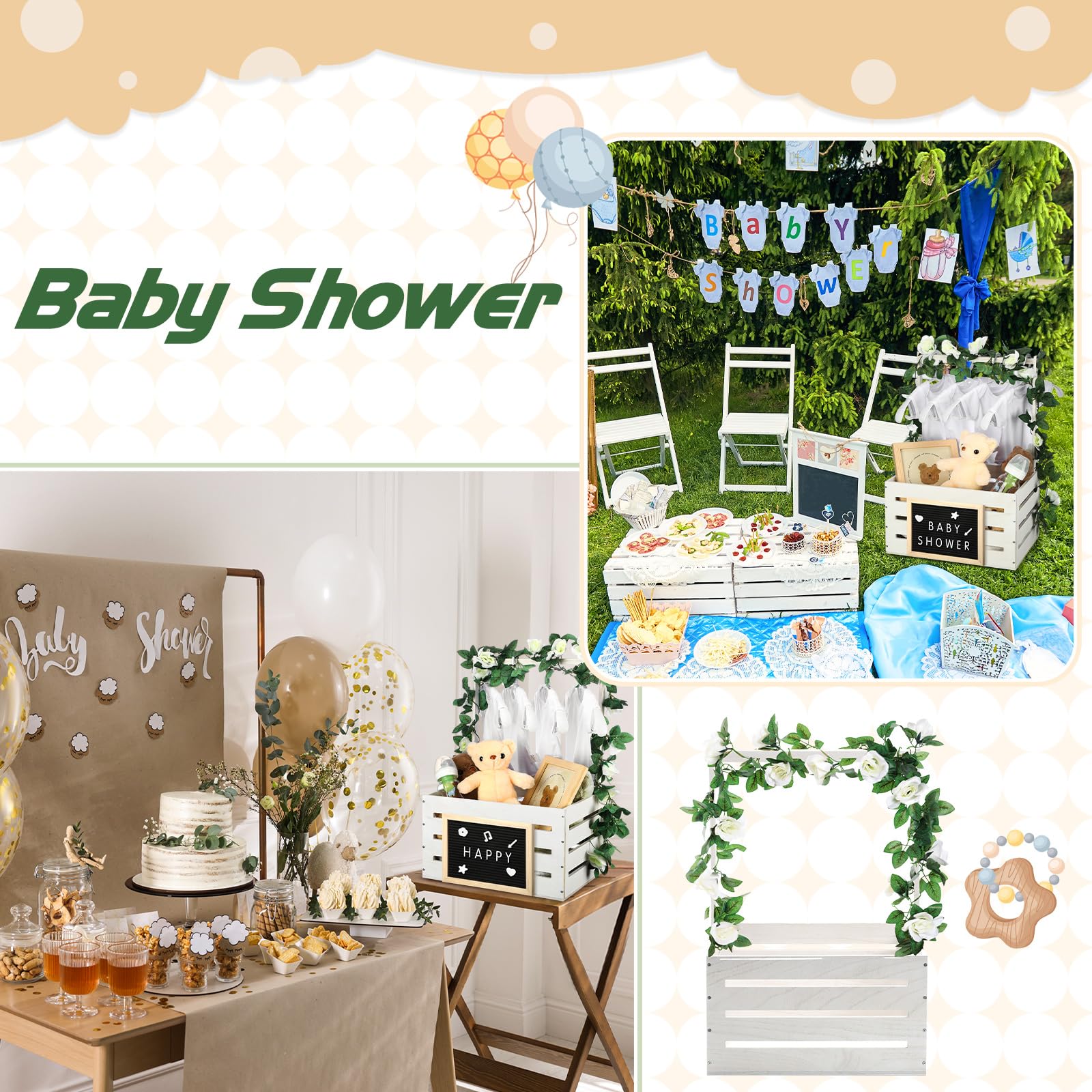 Barydat eucalyptus garland on crate handles for a charming accent