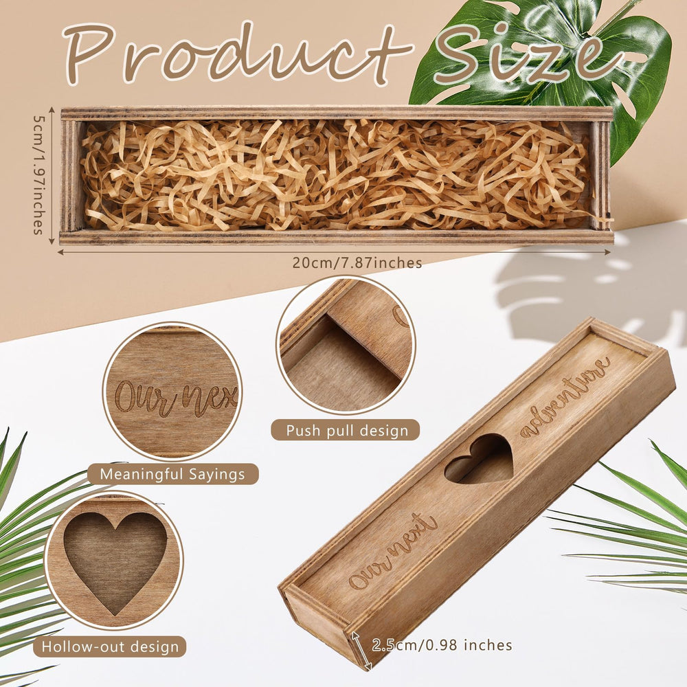 Barydat wooden keepsake box lid open showing space for a pregnancy test