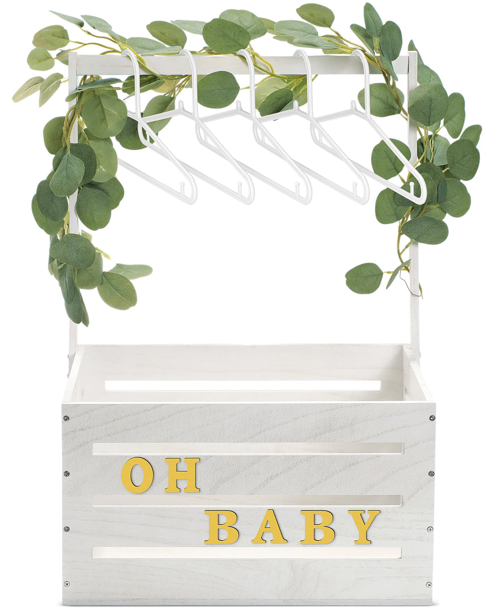 Barydat wooden baby shower crate closeup showing durable display
