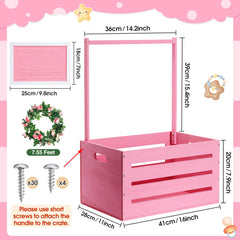 Barydat crate with felt letter board display for personalized messages.