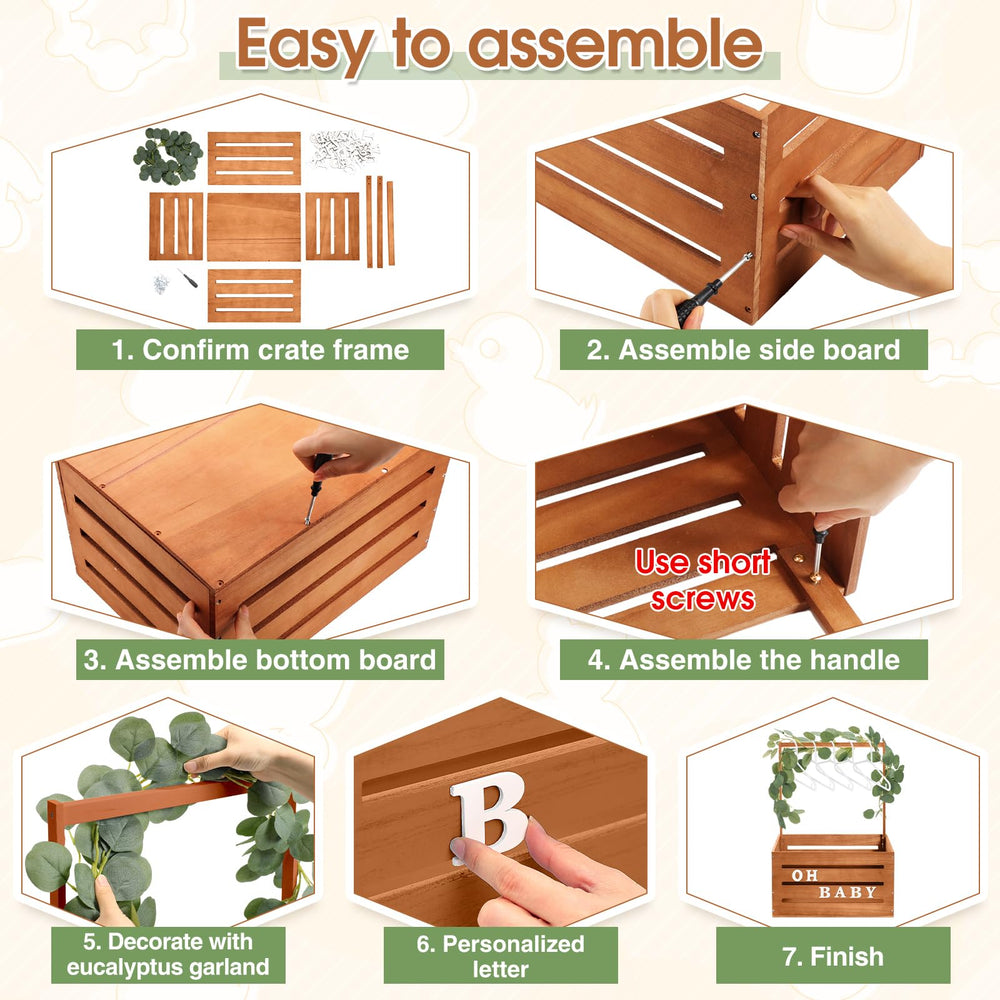 Barydat wooden crate handle—easy carrying for quick setup and decorative positioning.