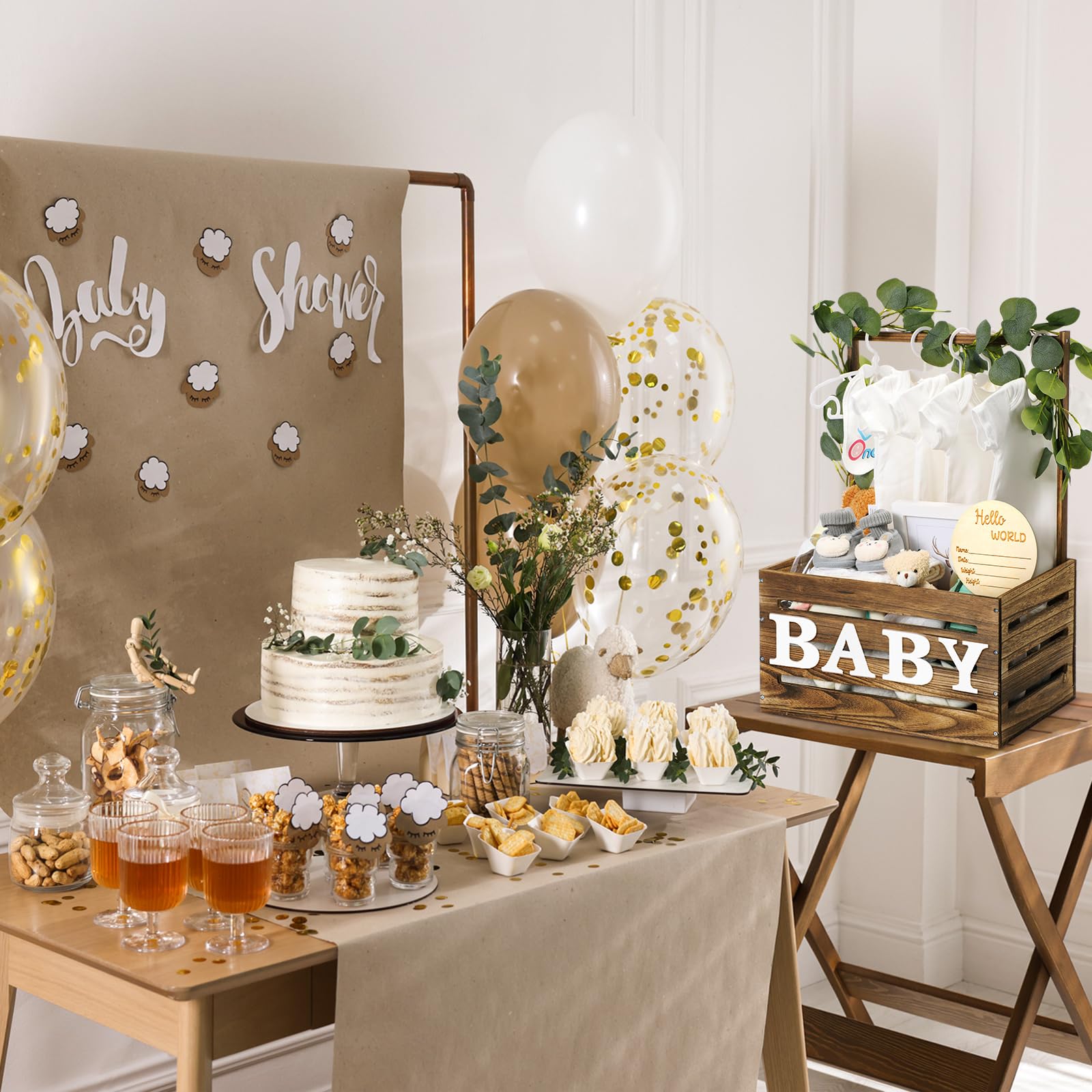 Barydat wooden crate with handle enables easy transport and charming presentation