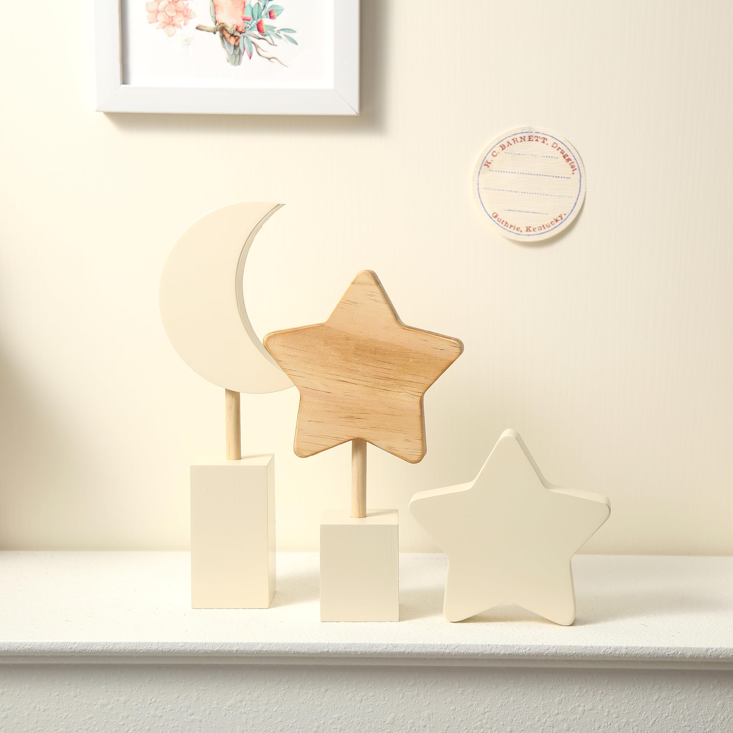 Barydat wooden nursery wall decor mounted for a warm space