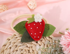 BASCT Strawberry Baby Headband vibrant-red-color accents baby ensembles for everyday wear.