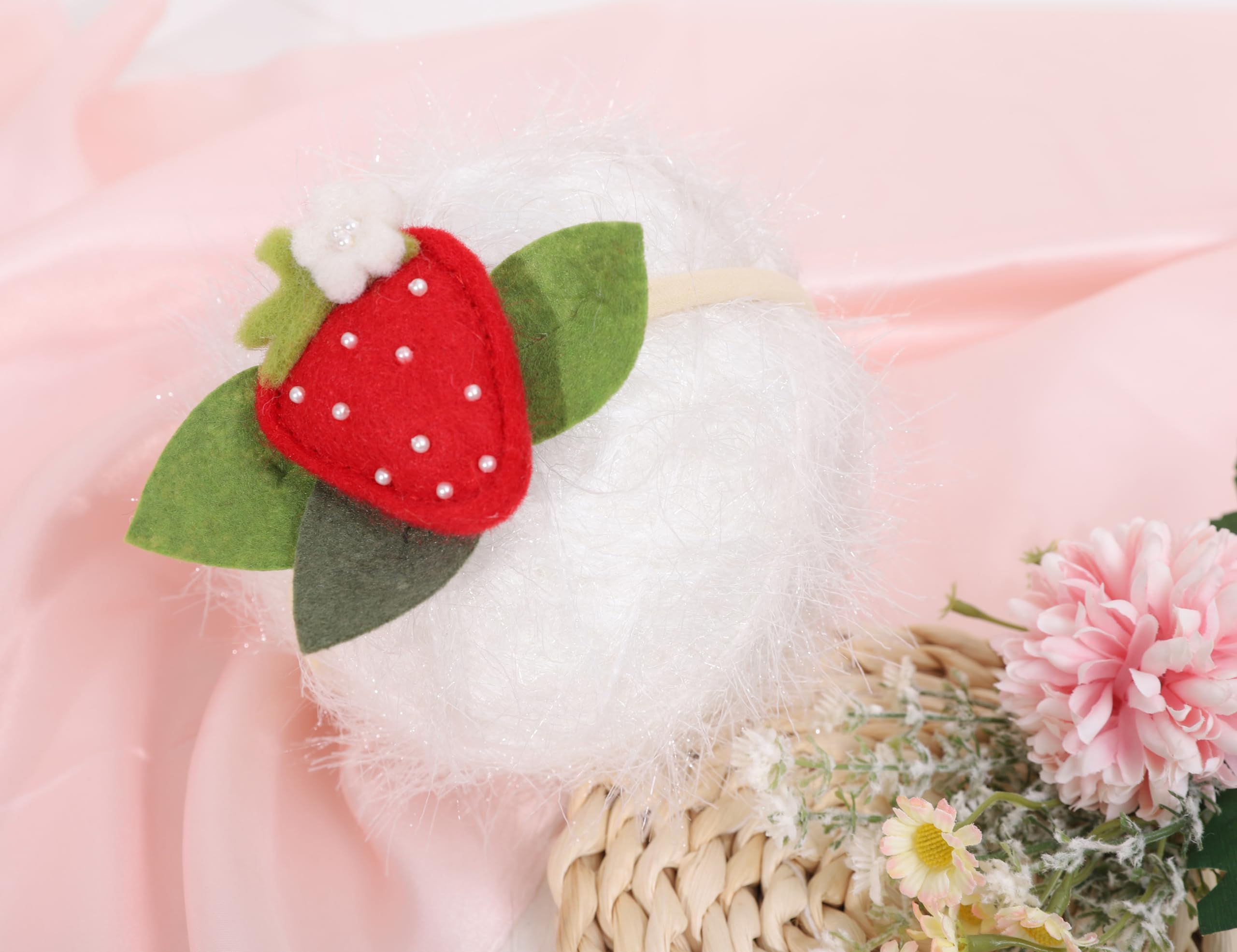 BASCT Strawberry Headband size-3-5x2-7-inches ensures comfortable all-day wear.