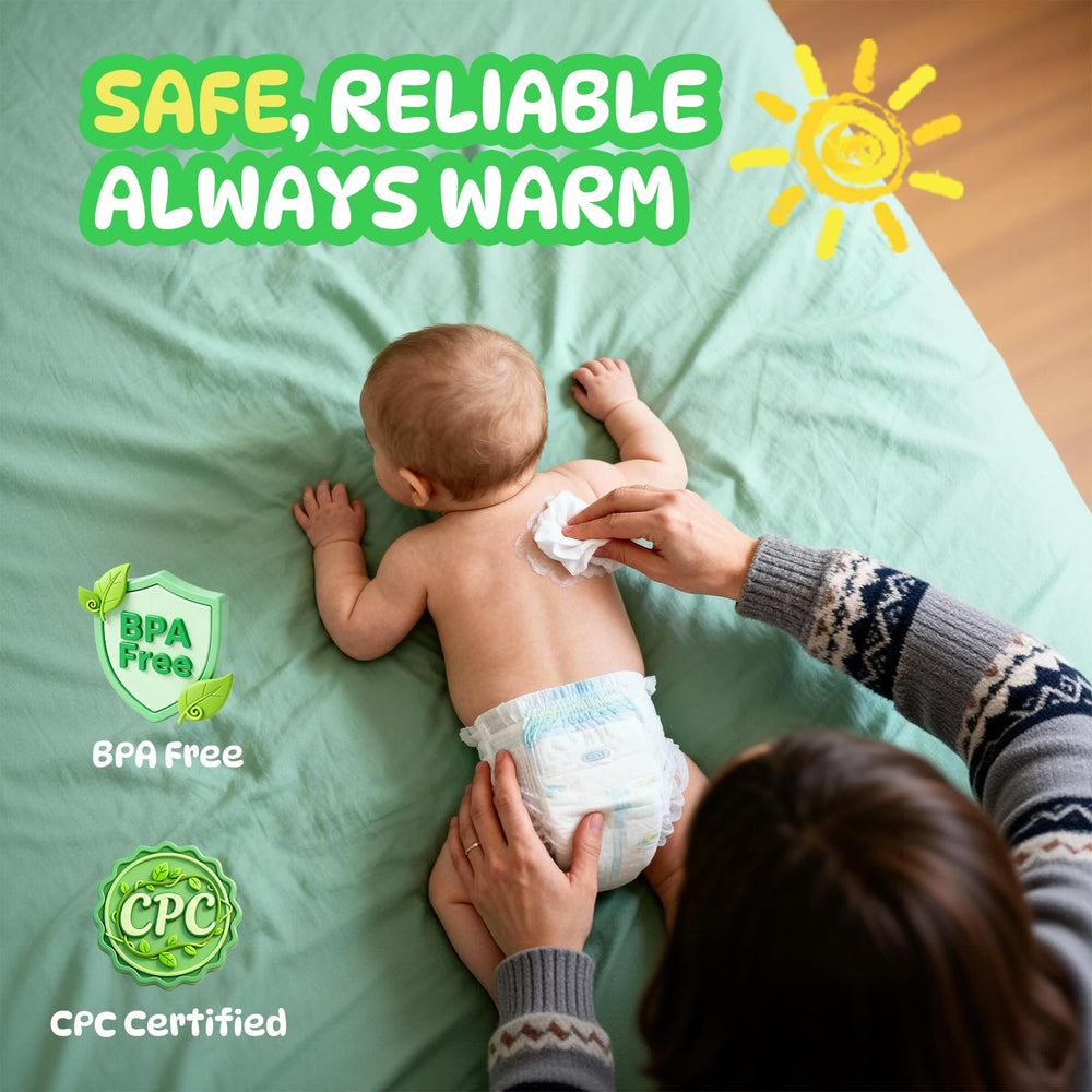 Basece Wipe Warmer holds up to 100 wipes for long intervals between refills.