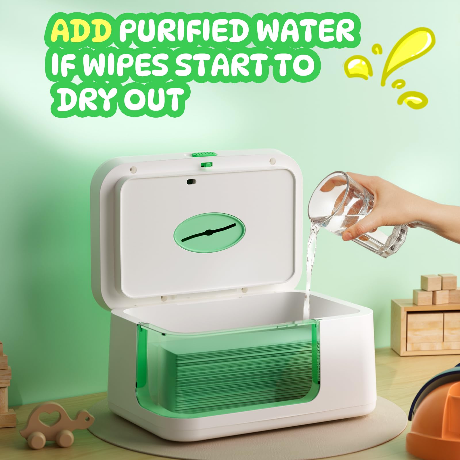 Basece Wipe Warmer fits most popular brands and wipe sizes.