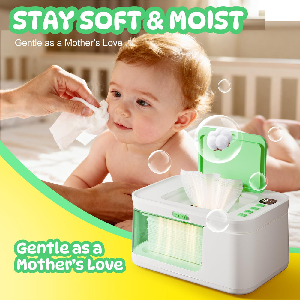 Basece Wipe Warmer top-down heating keeps top wipes soft and bottom moist.