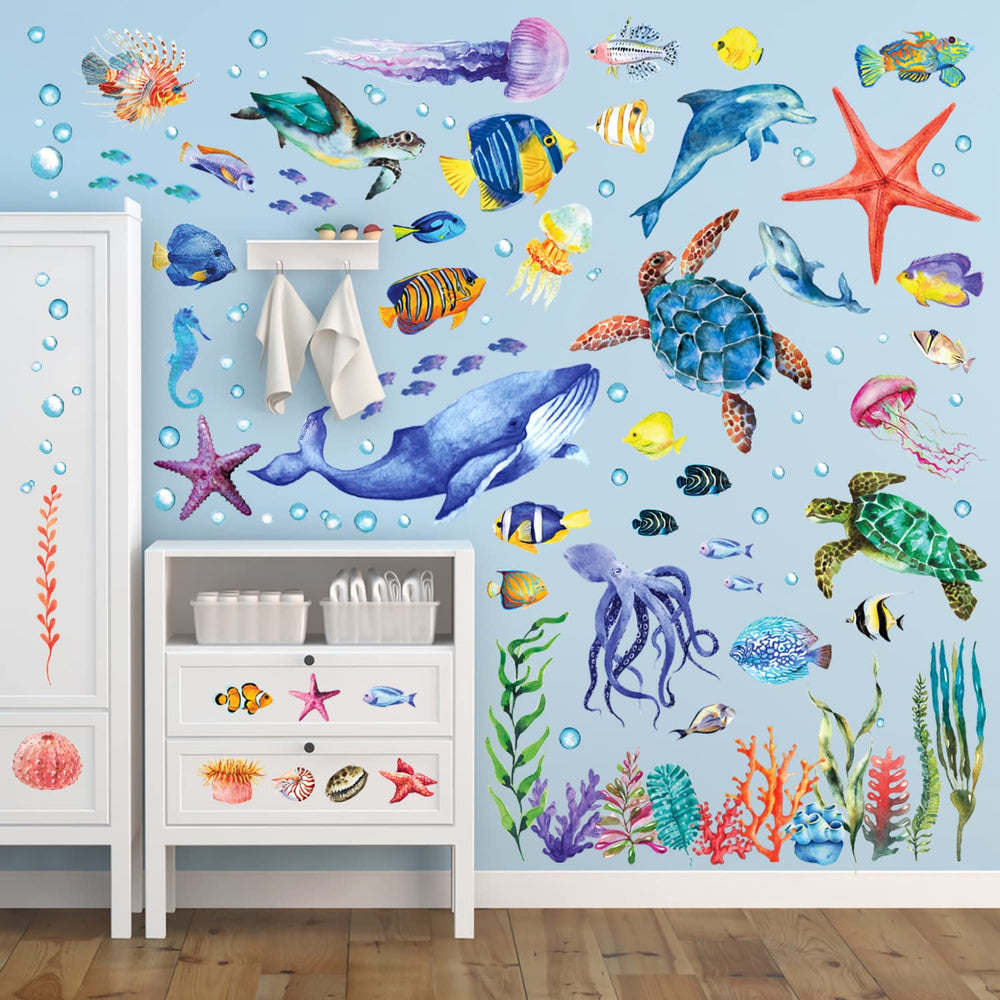 BASHOM DS12-8048 jellyfish stickers create soft movement on walls for calming decor