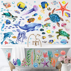 BASHOM DS12-8048 turtle sticker adds friendly sea vibes for imaginative play