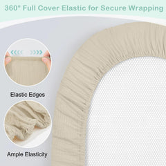 Basumee bassinet sheet offers easy installation for quick changes