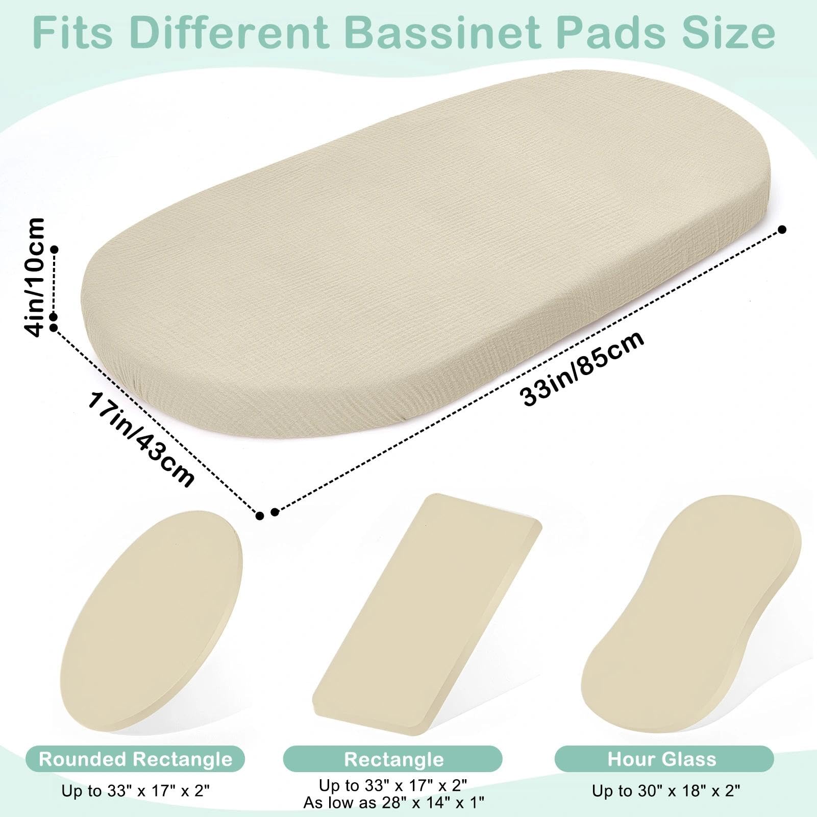 Basumee bassinet sheets machine washable for simple cleaning