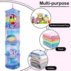 Basumee closet hook installation for easy toy organization and access.
