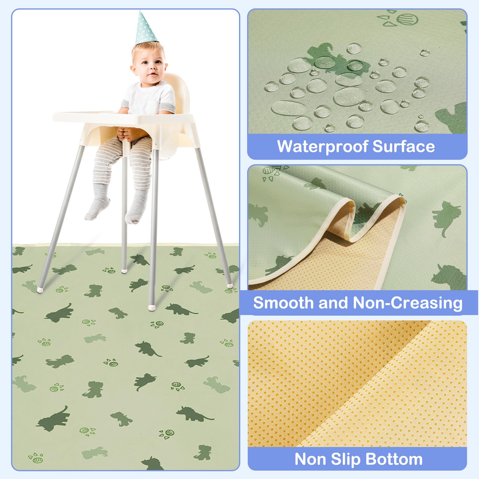 Basumee foldable mat for travel and outdoor meals.