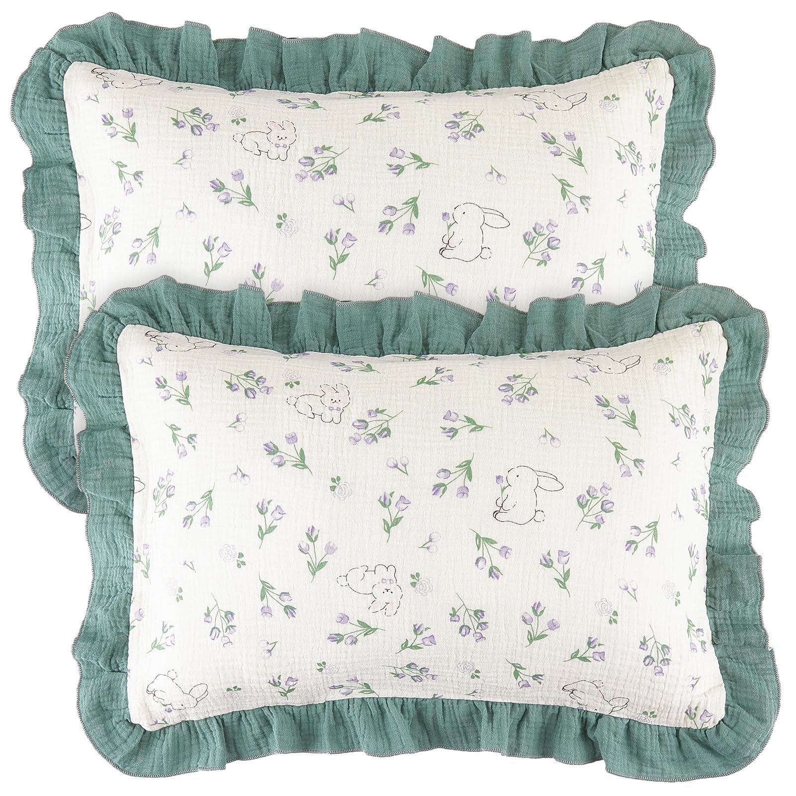 Basumee toddler pillowcase fits 13x18 standard pillows for easy layering.