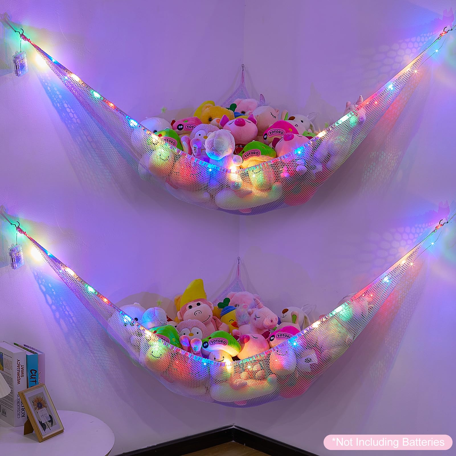 Basumee hammock large 51x51x61 keeps kids' toys tidy in corner