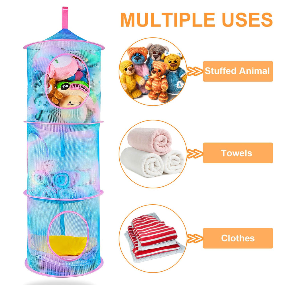 Basumee kids room decor in colorful storage for playful organization.
