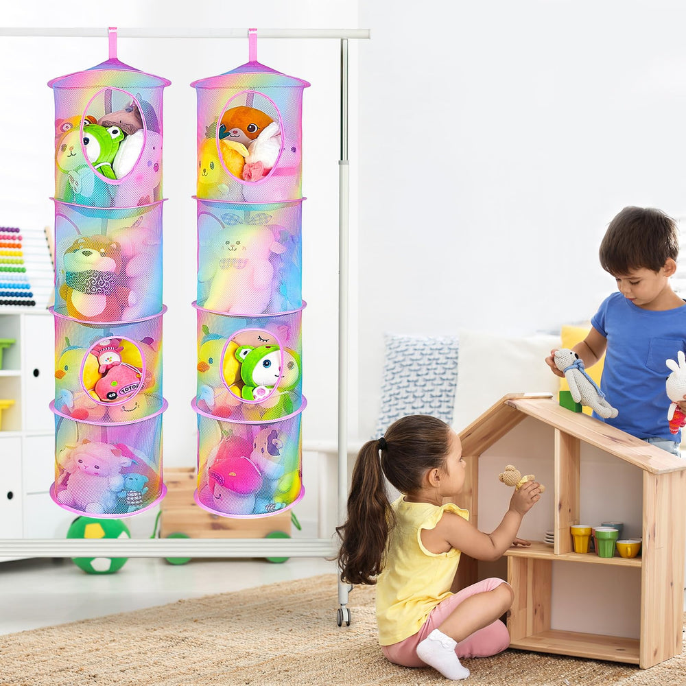 Basumee hanging storage helps save floor space in small bedrooms.