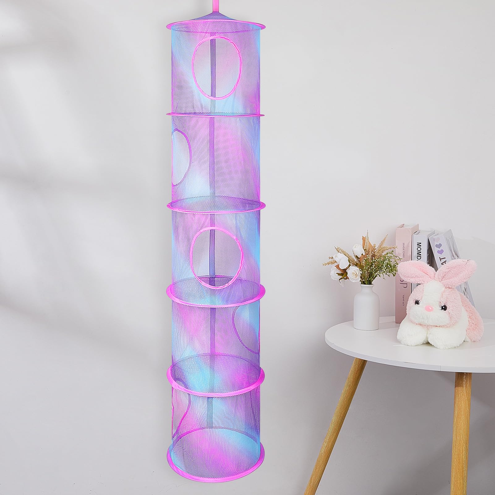Basumee kids room decor and storage solution supports tidy play with color accents