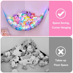 Basumee large corner-hammock fits spacious nursery corners for clutter-free storage