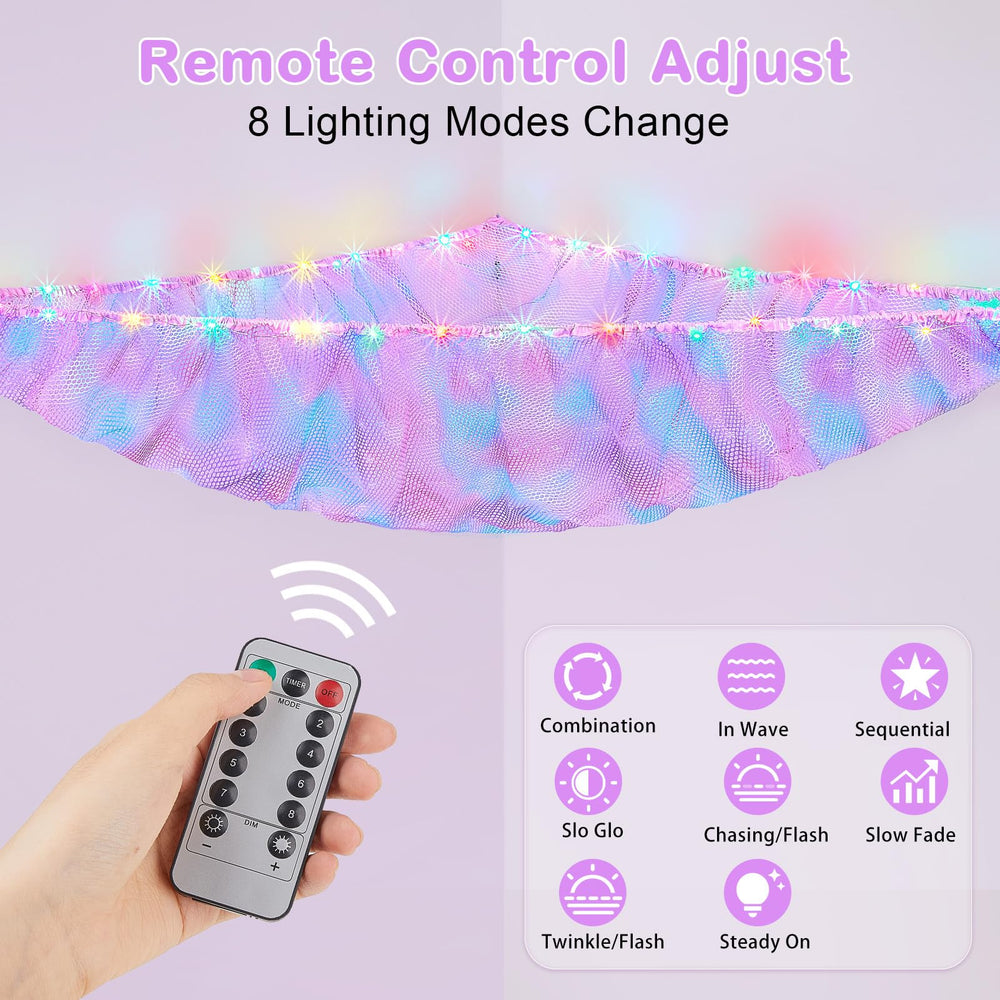 Basumee LED light-enabled hammock shows ambient nursery illumination.