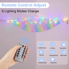 Basumee LED light hammock with remote control offers soft night lighting.