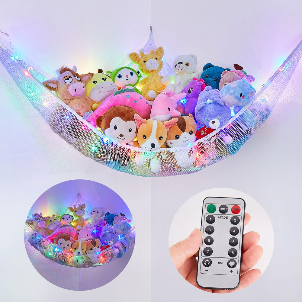 Basumee packaging includes hardware; lights and hammock install easily