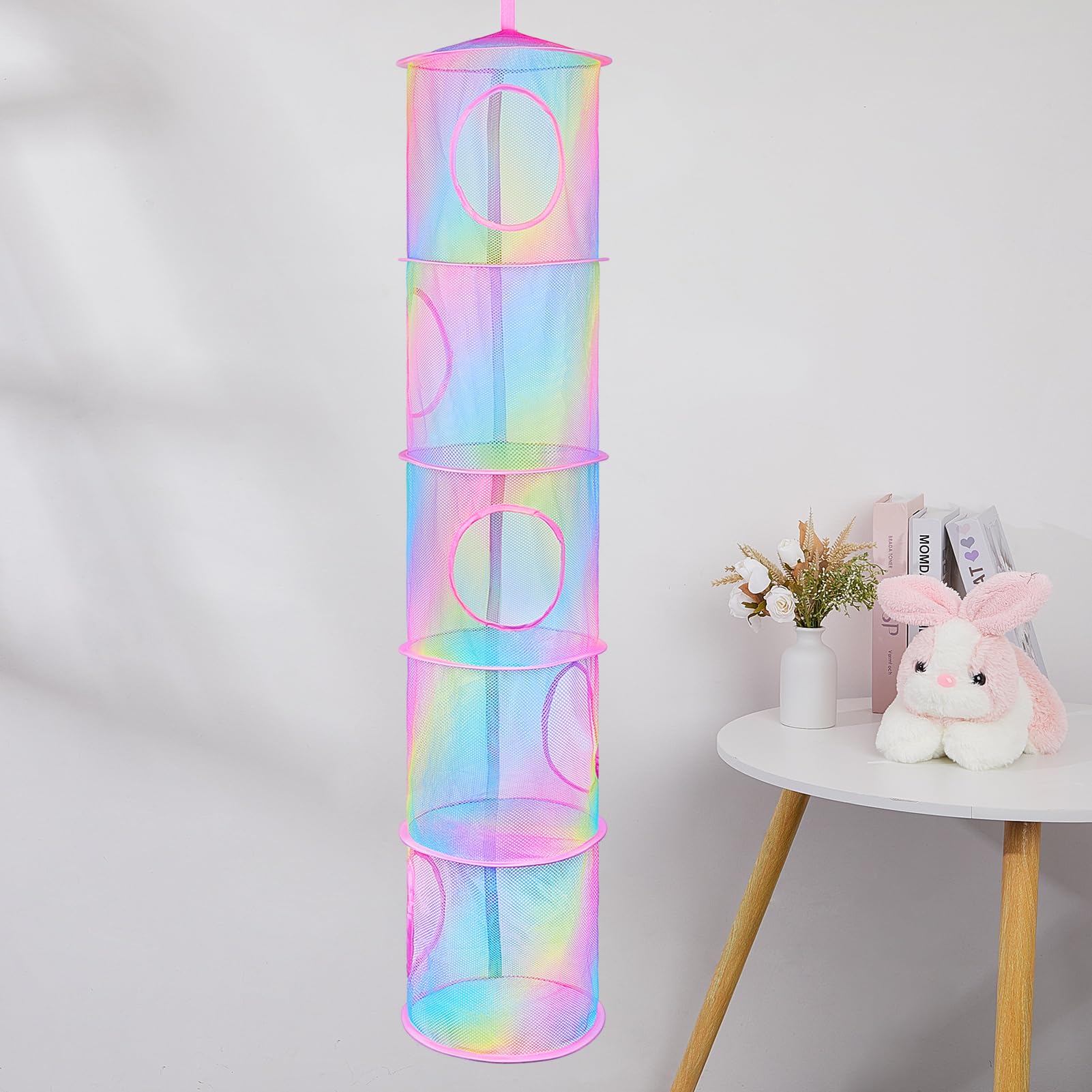 Basumee space-saving kids room decor helps tidy up play areas.